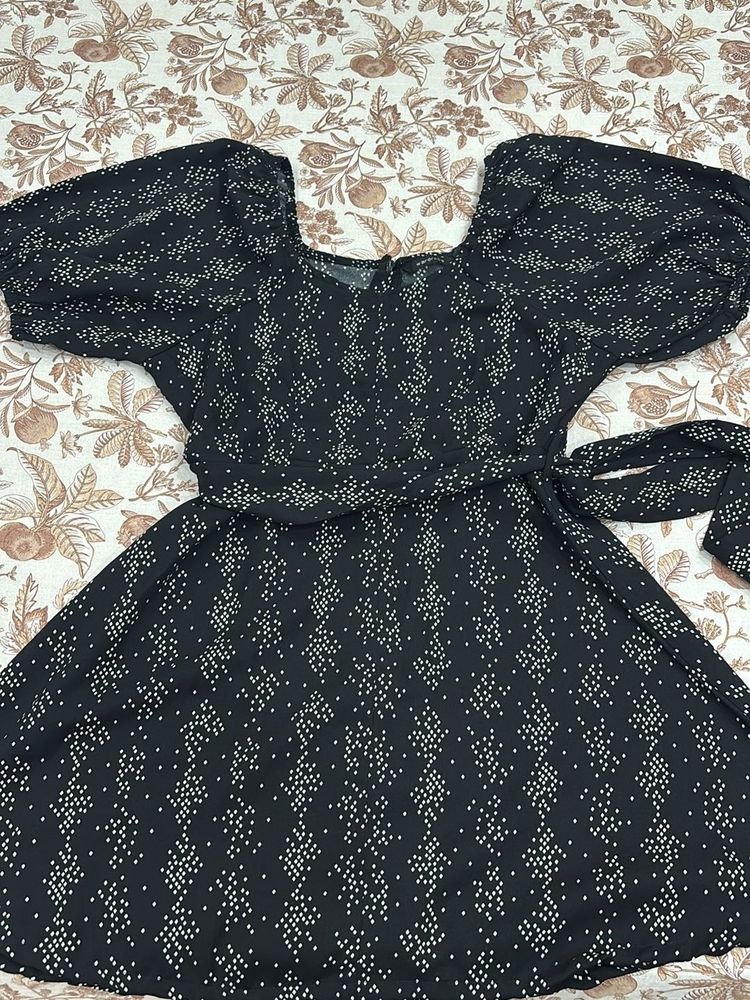 Cute Black Polka Dot Dress