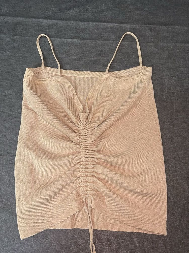 Ruched Drawstring Tank
