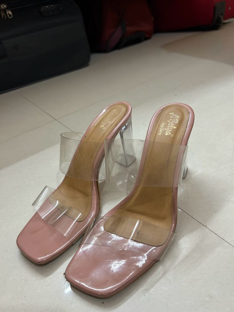 Transparent Nude Heels