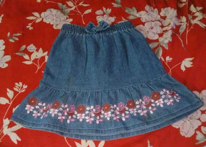 Denim Skirt For Girls.