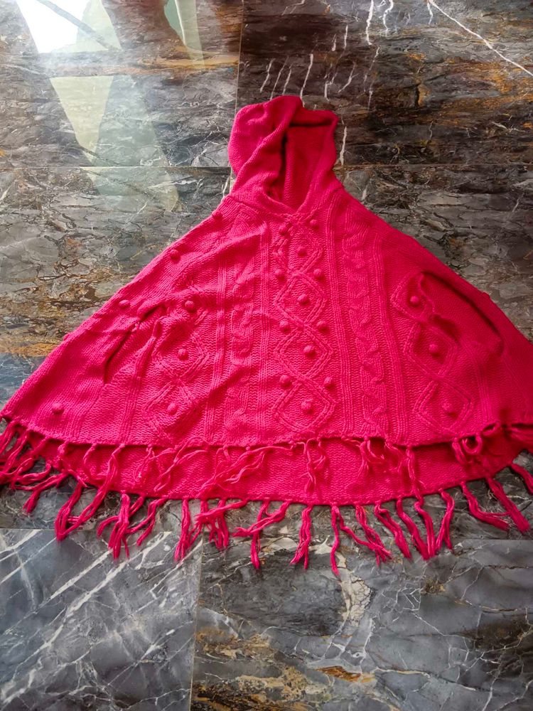 Woolen Poncho Top