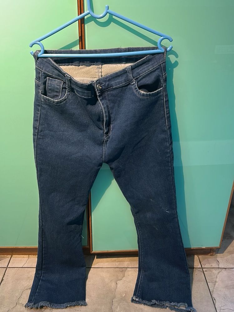 Stylish Dark Wash Flare Jeans