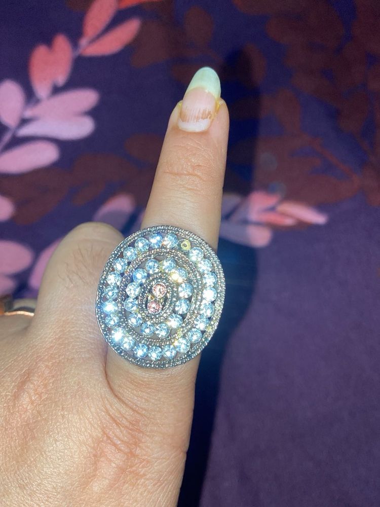 Silver adjustable ring