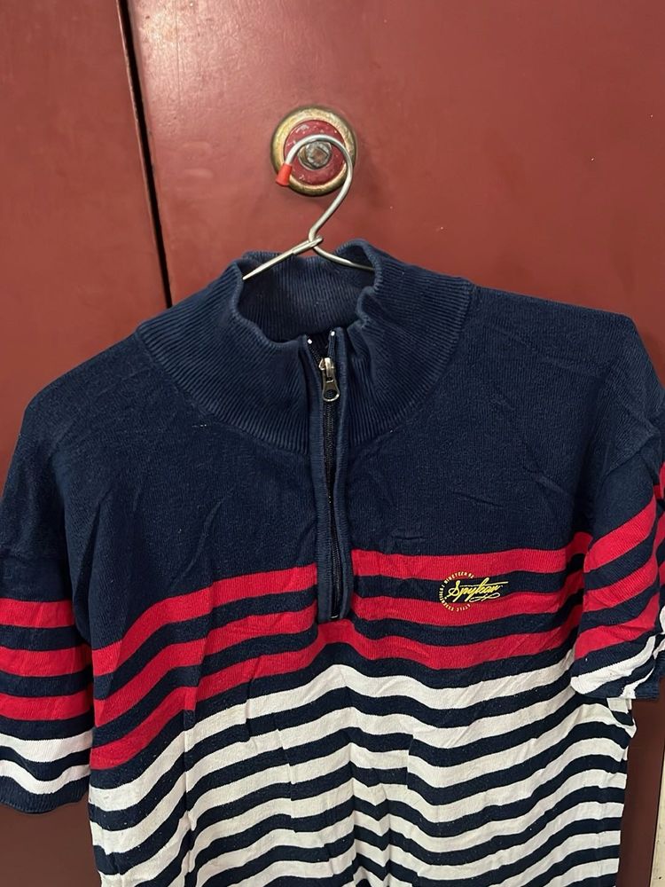 Striped Short Sleeve Polo Shirt