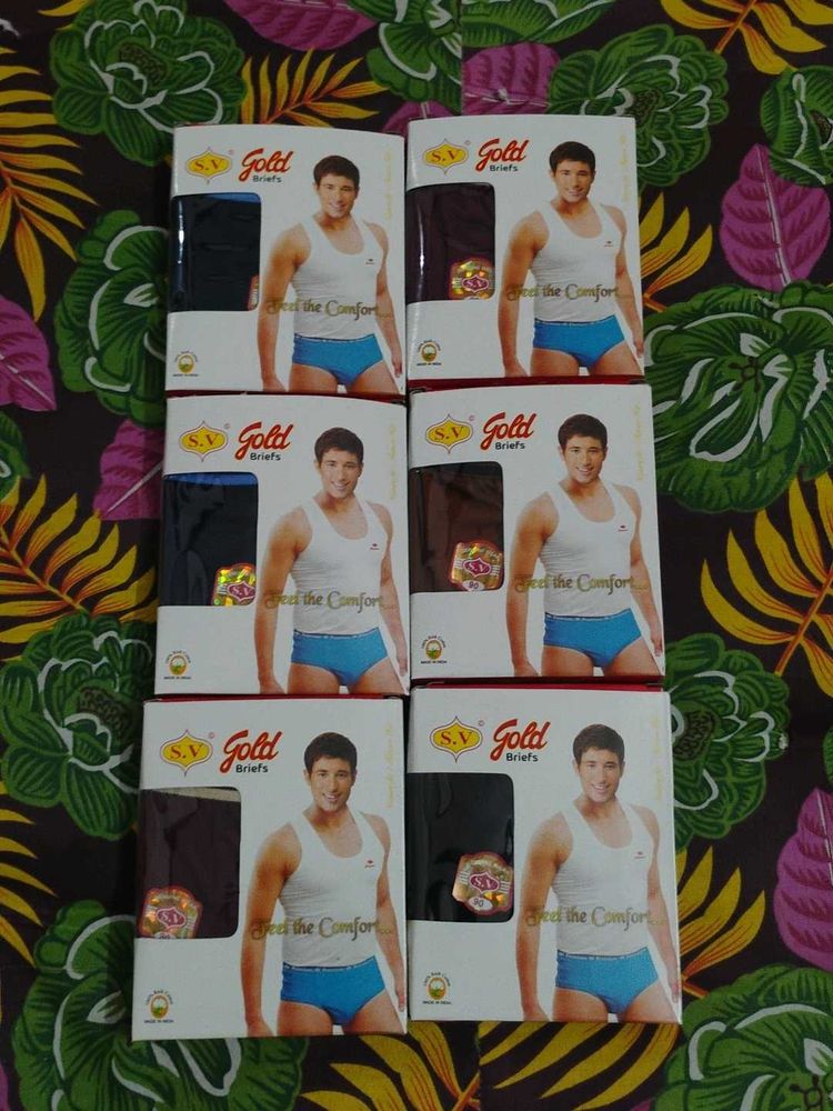 S.V. Gold Briefs - Pack of 6