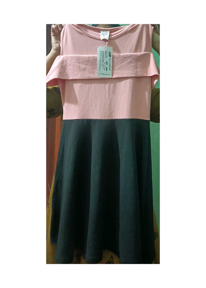 Peach Dress Of Size-M.