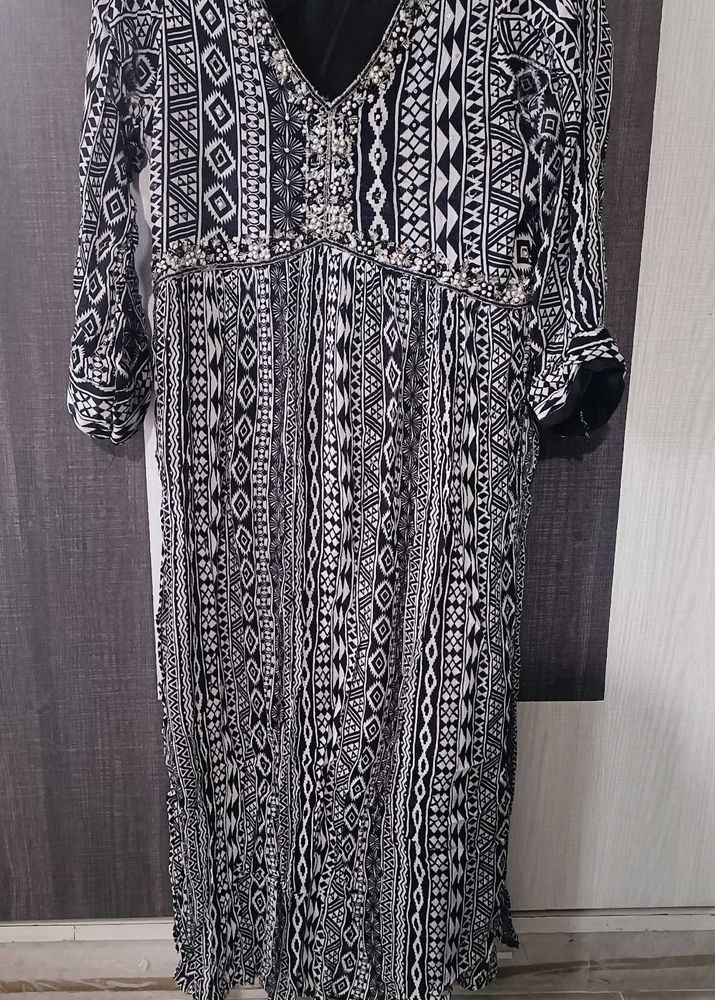 Ethnic Stone Work Nyraa Cut Kurti For Women