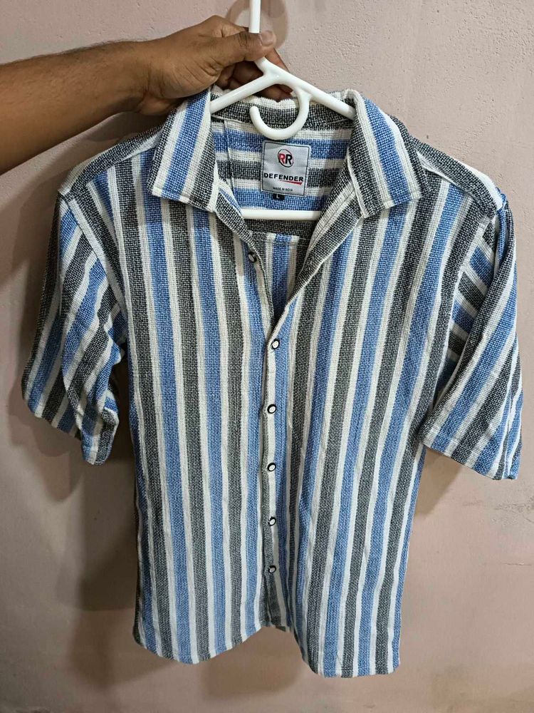 DEFENDER Striped half sleeve Shirt