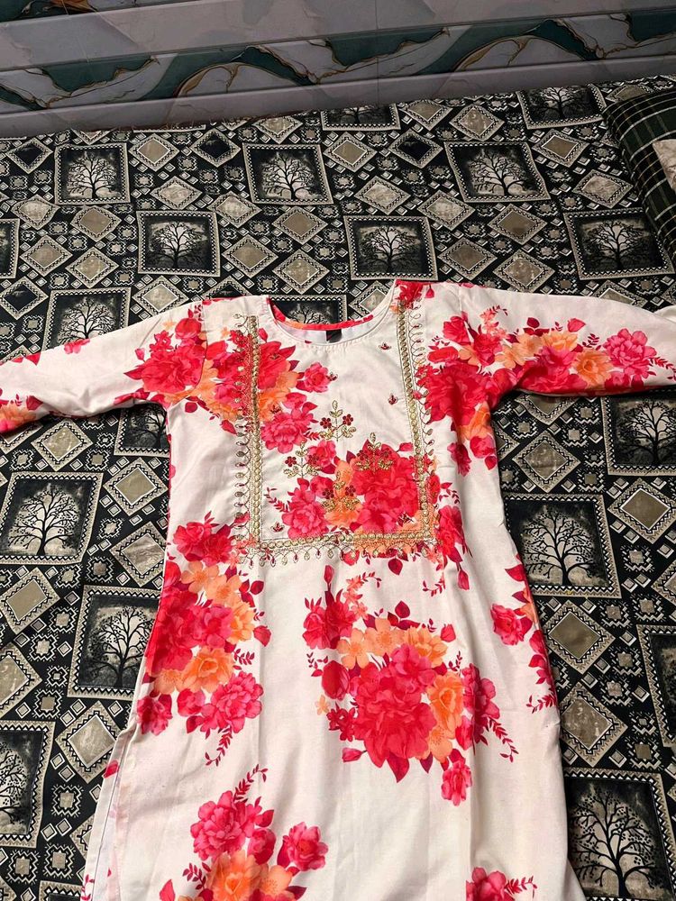 Floral Print Kurta