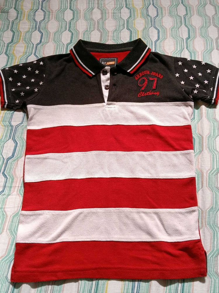 Striped Polo T-Shirt