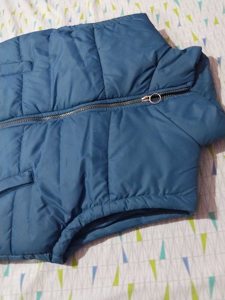 Blue Crop Jacket