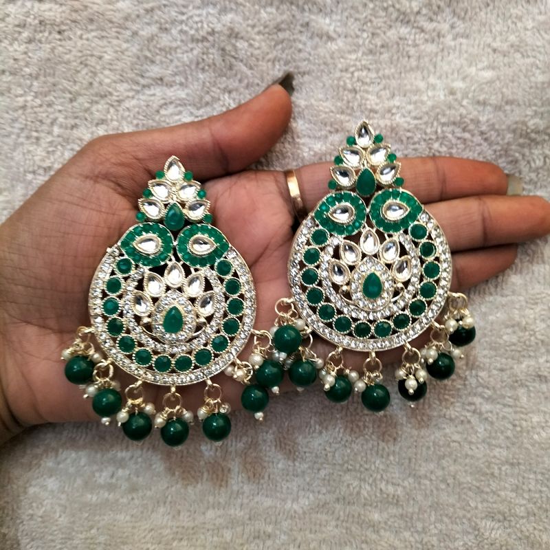 Traditional Green Earrings