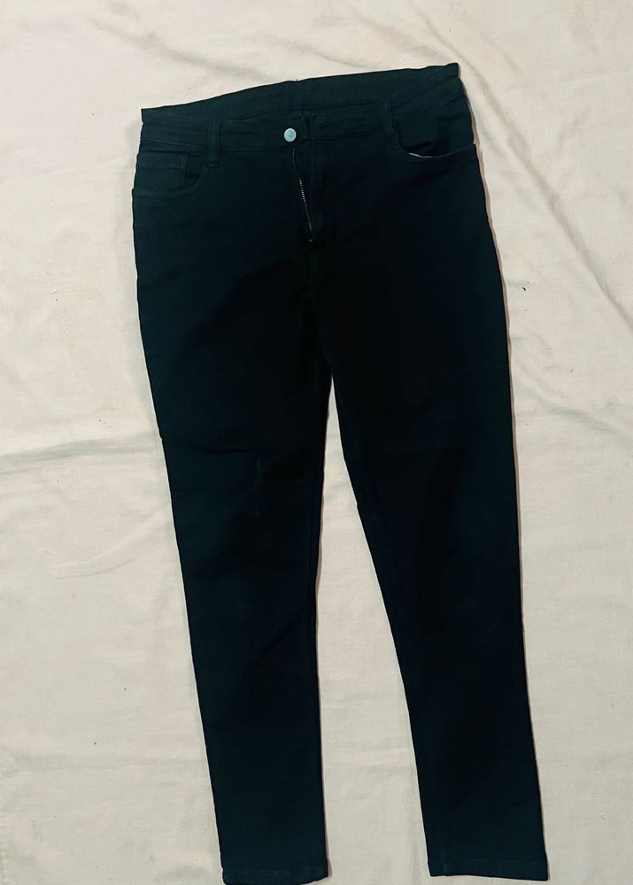 Black Skinny High Rise Waist Fit Jeans Denim