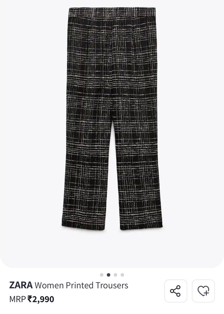 Zara Tweed look Trousers