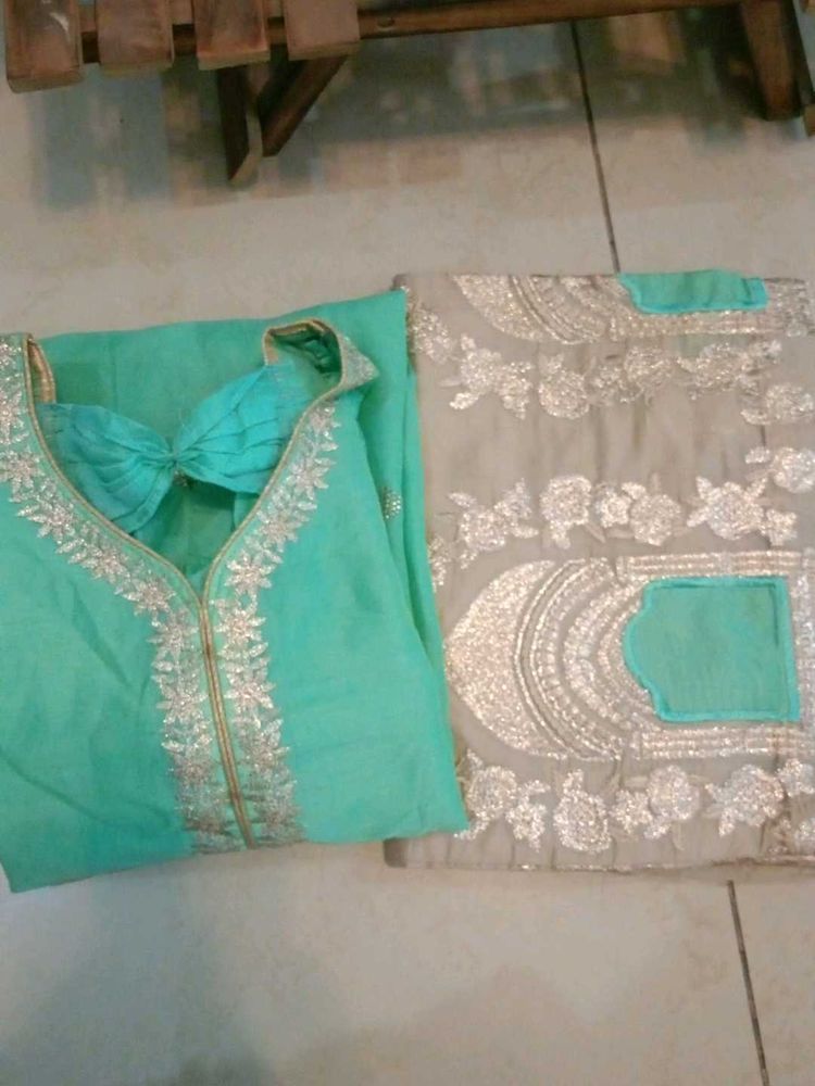 Mint Green Plazo Kameez