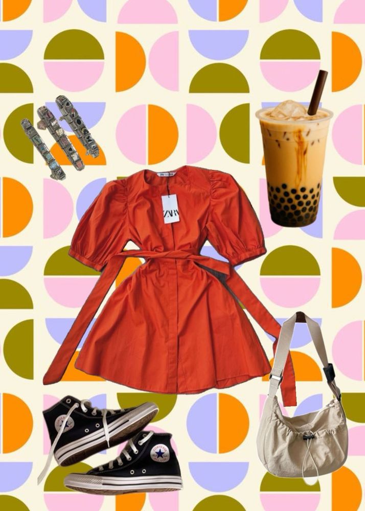 Zara Orange Mini Dress