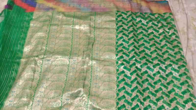 Heavy Pure Organza Banarsi Kattan Saree