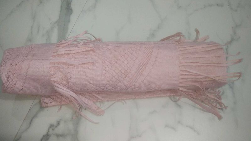 Pink Scarf with Fringe