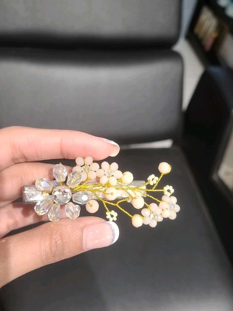 Floral Hair Clip Accessory
