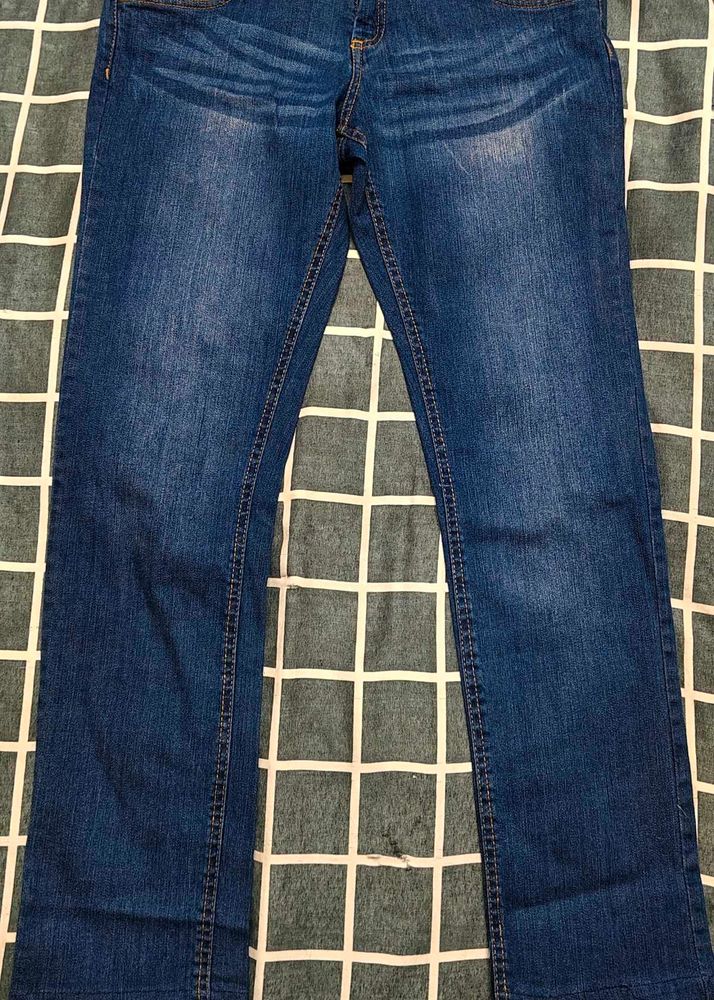 Men Dark Blue Cotton Comfort Fit Regular Length