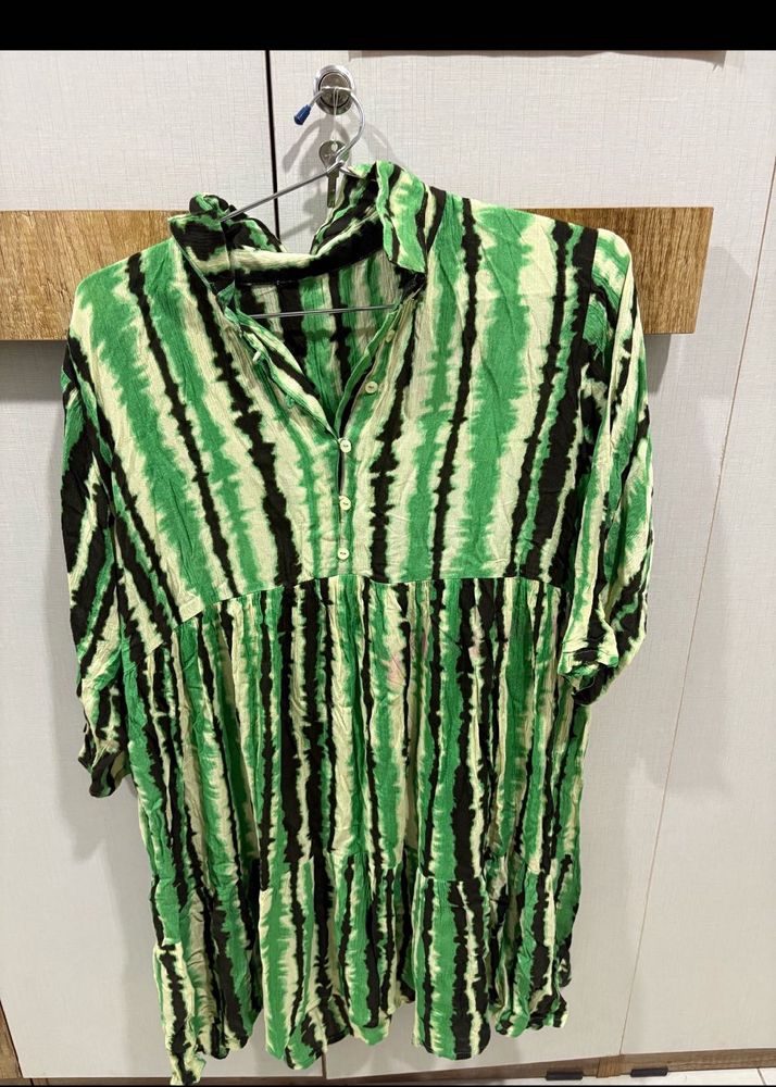 Green Striped Dress