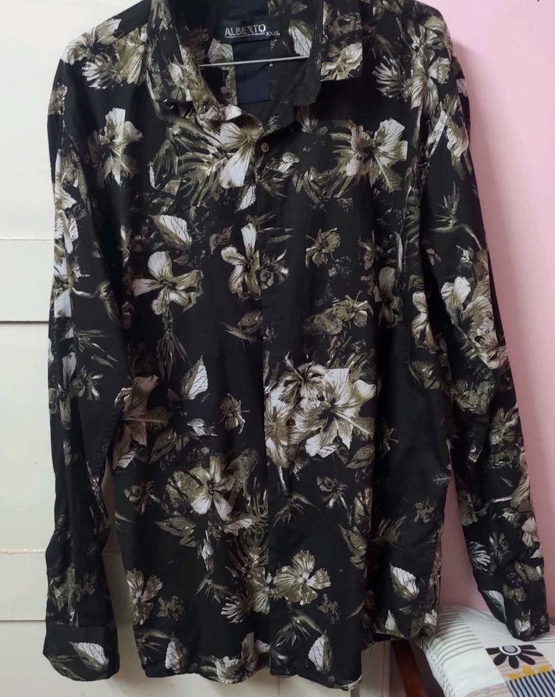 Alberto 44 2XL 3XL Floral Shirt Regular Fit