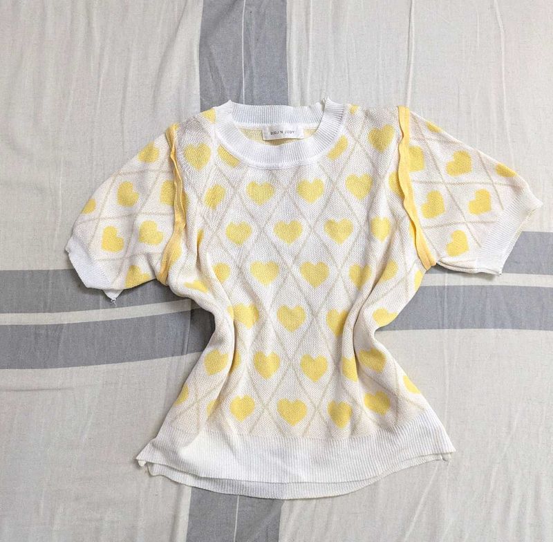 Cute Heart Pattern Top