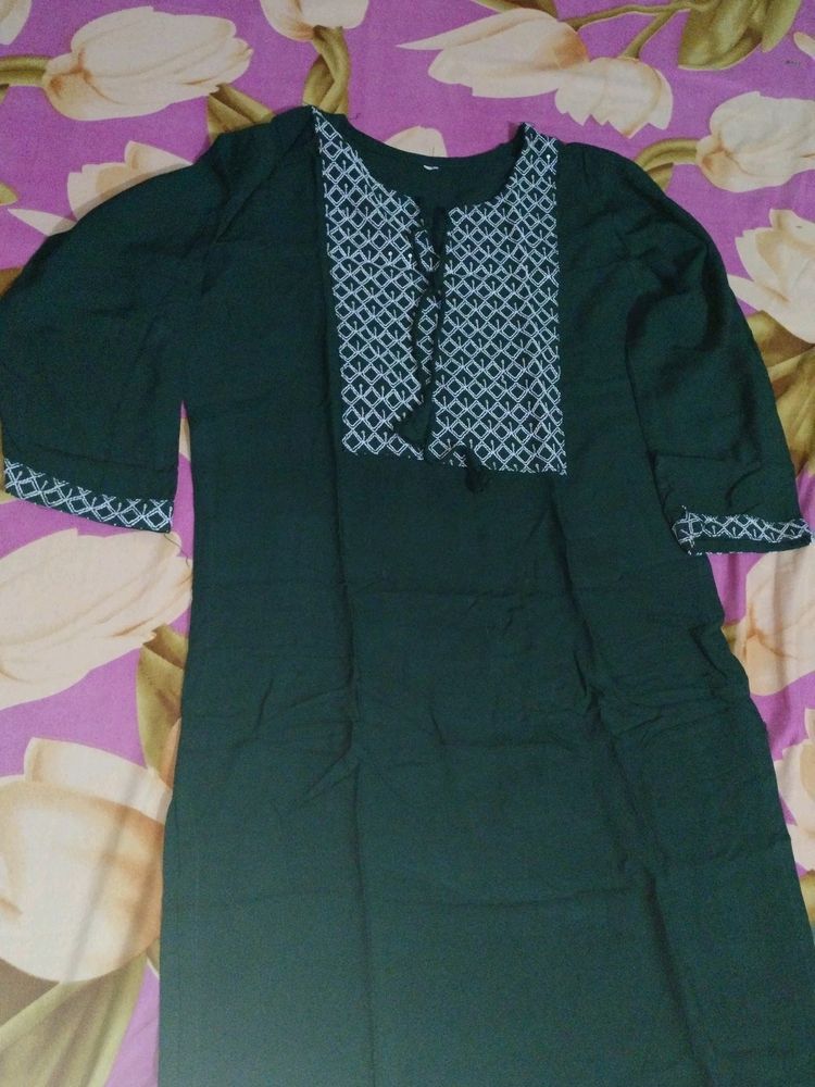 Straight Rayon Kurti..it's Comfortable To Wear It.