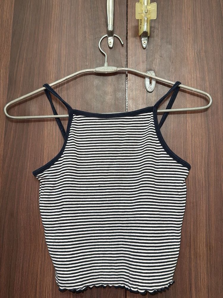 Striped Cropped Tank Top