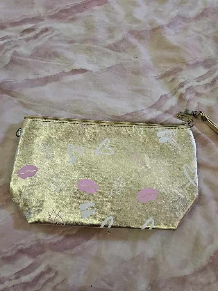 Gold Cosmetic Pouch