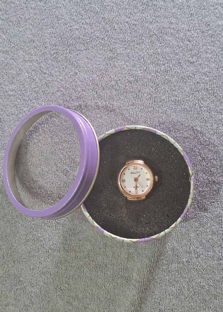 Salty Quartz Ring Watch - Rose Gold