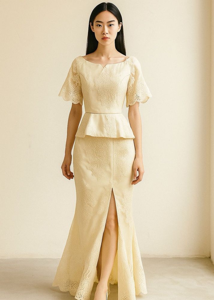 Elegant Lace Evening Gown