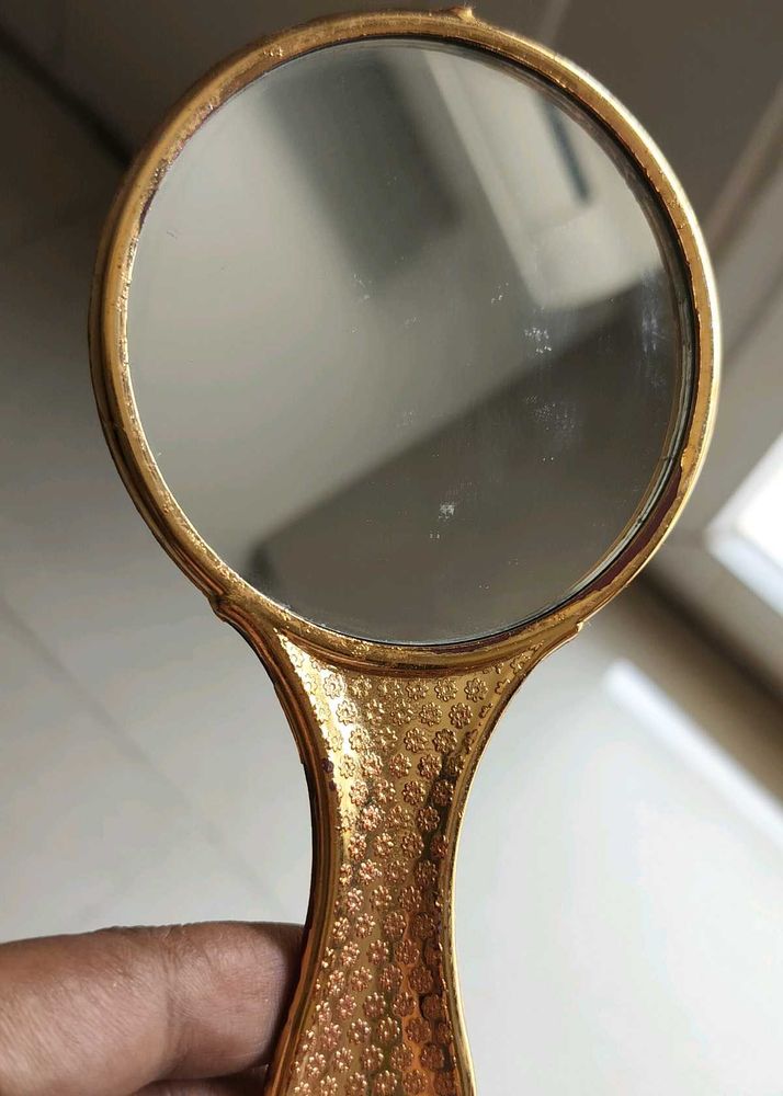 Vintage Gold Hand Mirror