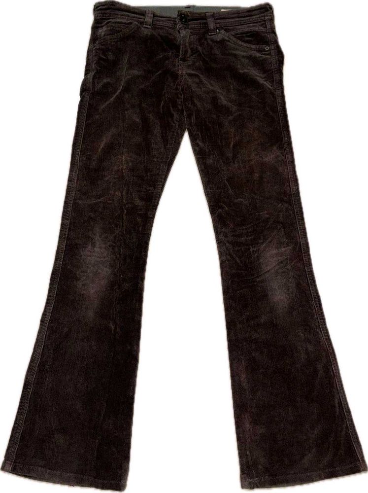 Vintage Brown Velvet Flare Jeans
