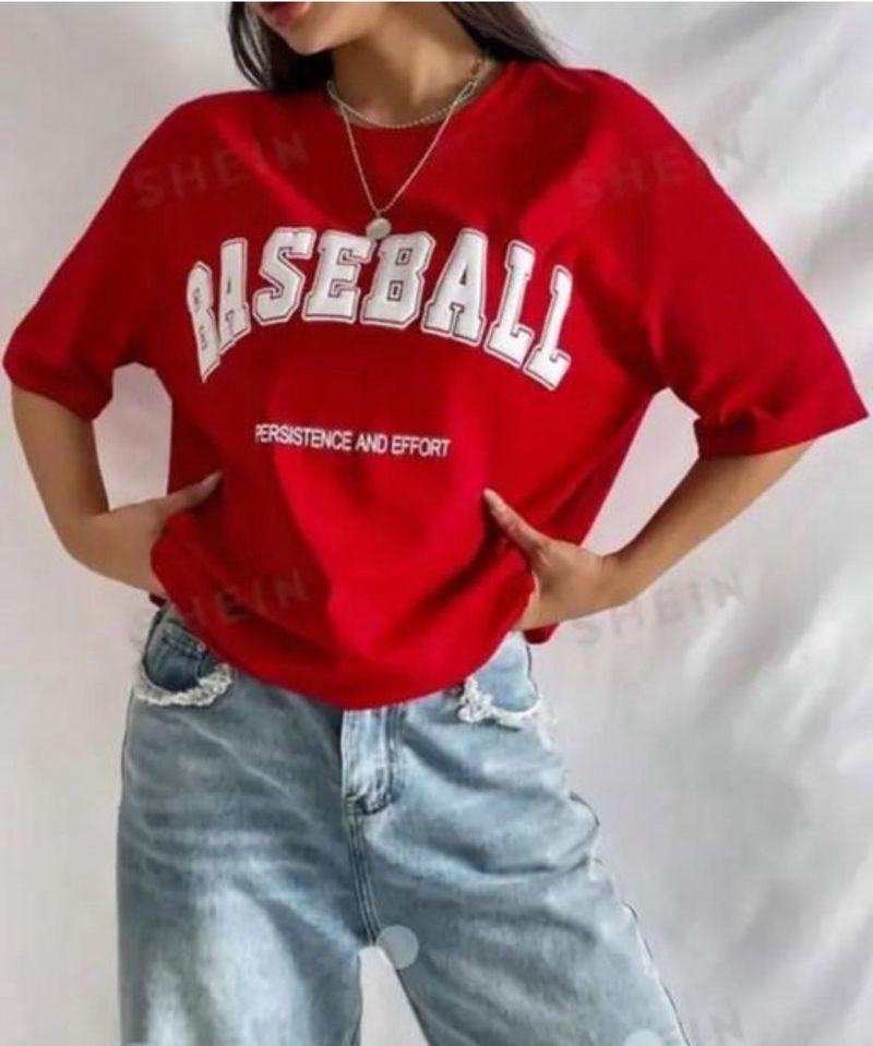 Red Baseball Graphic Tee