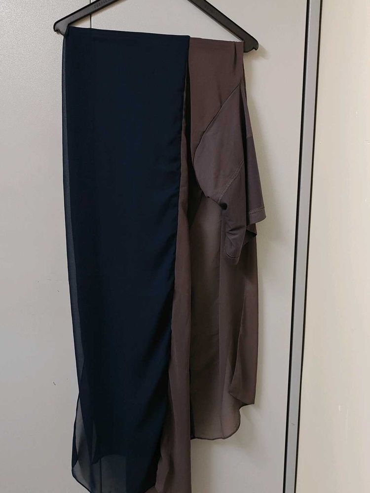 Dual colour Instant hijab with attached ca