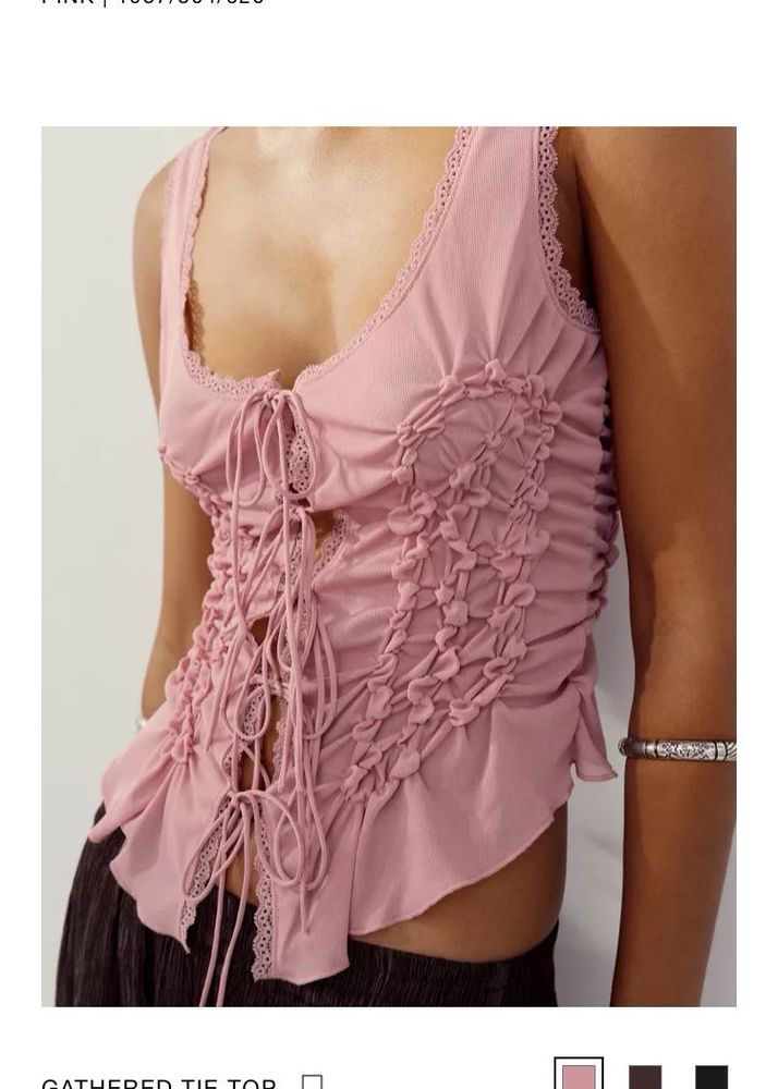 ZARA Gathered Tie Top