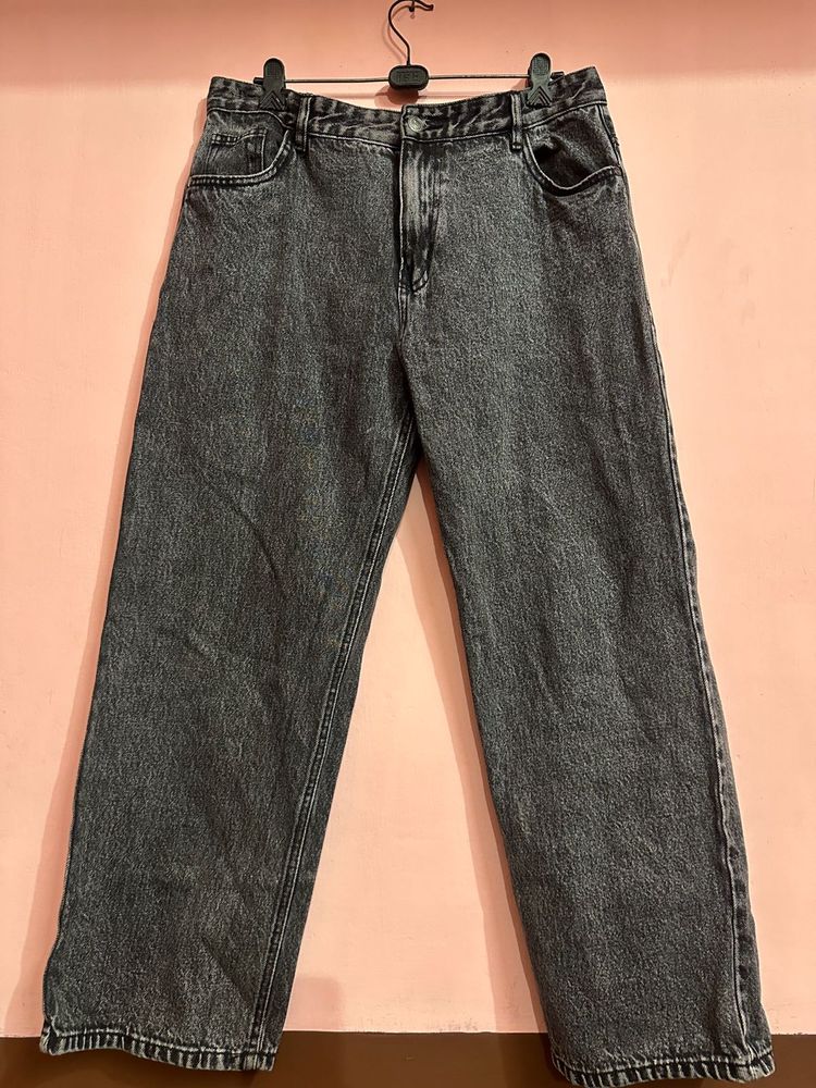 Women Wide Leg Mid Rise Jeans