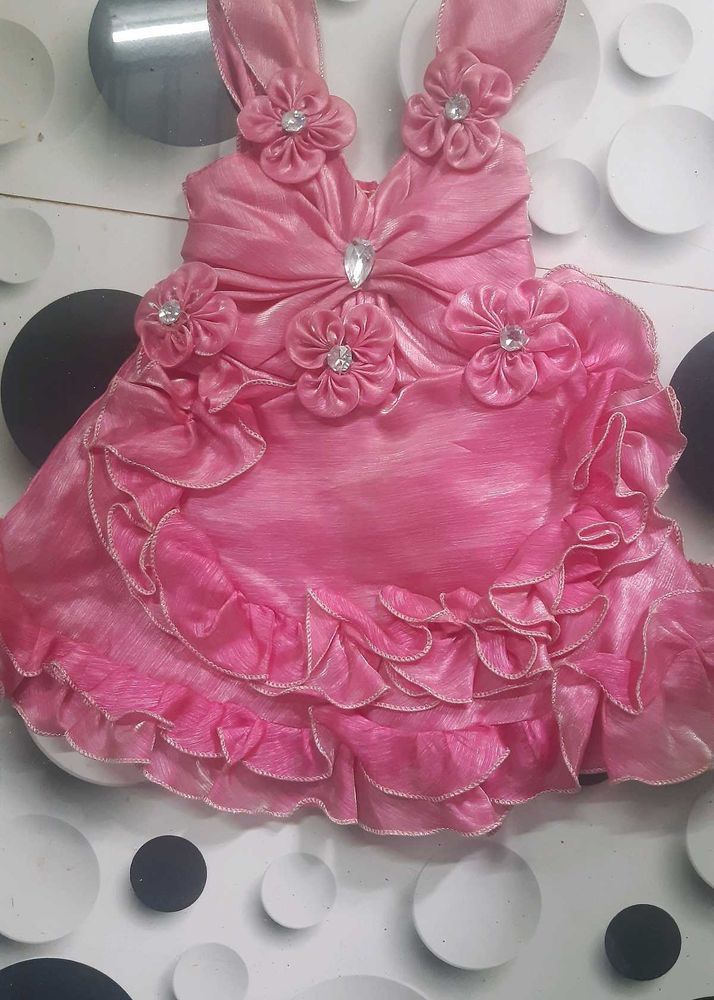 Pink Flower Girl Dress