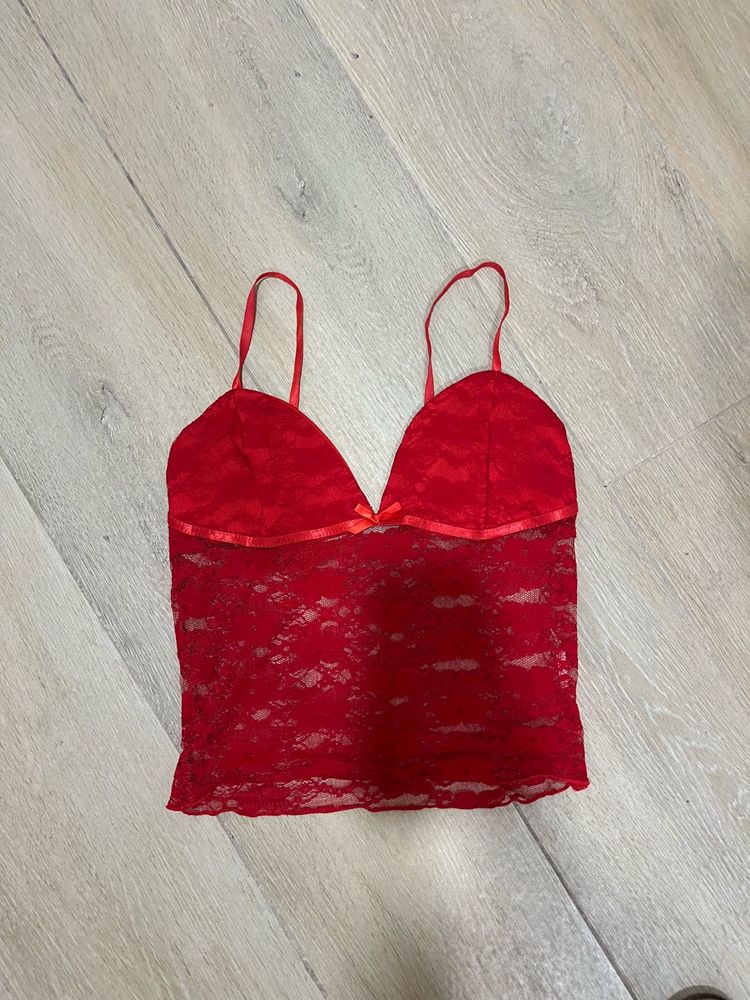 Red Lace Bralette