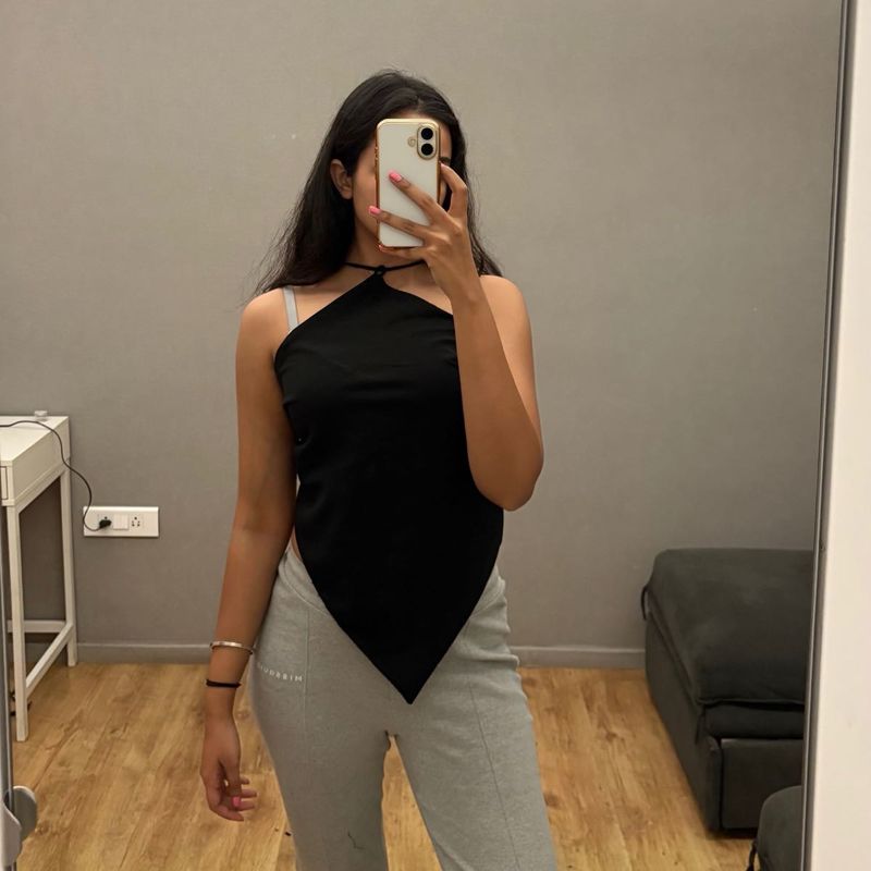 Black Halter Top