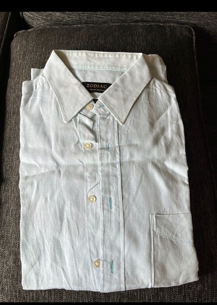 Men’s Sky Blue Linen Shirt