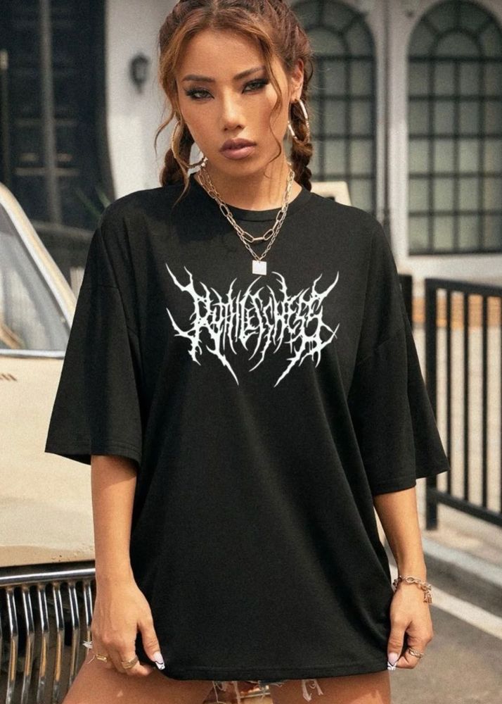 Graphic Print Oversized Tee