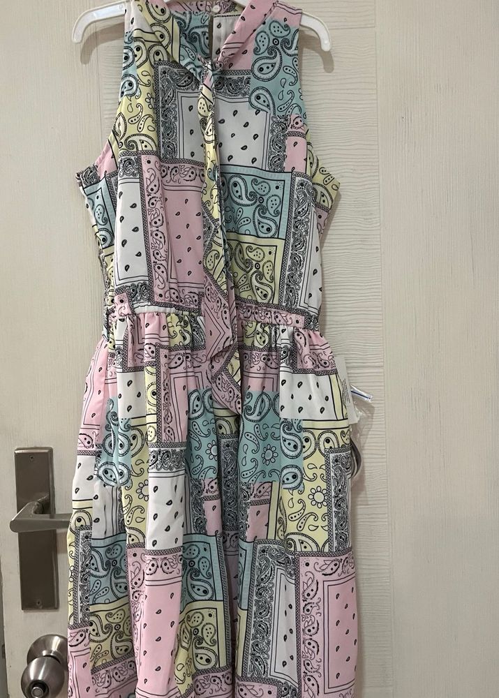 Pastel Paisley Print Dress Tiny Baby Size 36