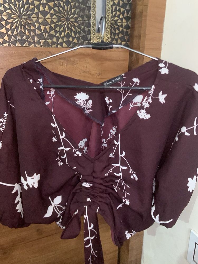 Zara Basic Floral Top