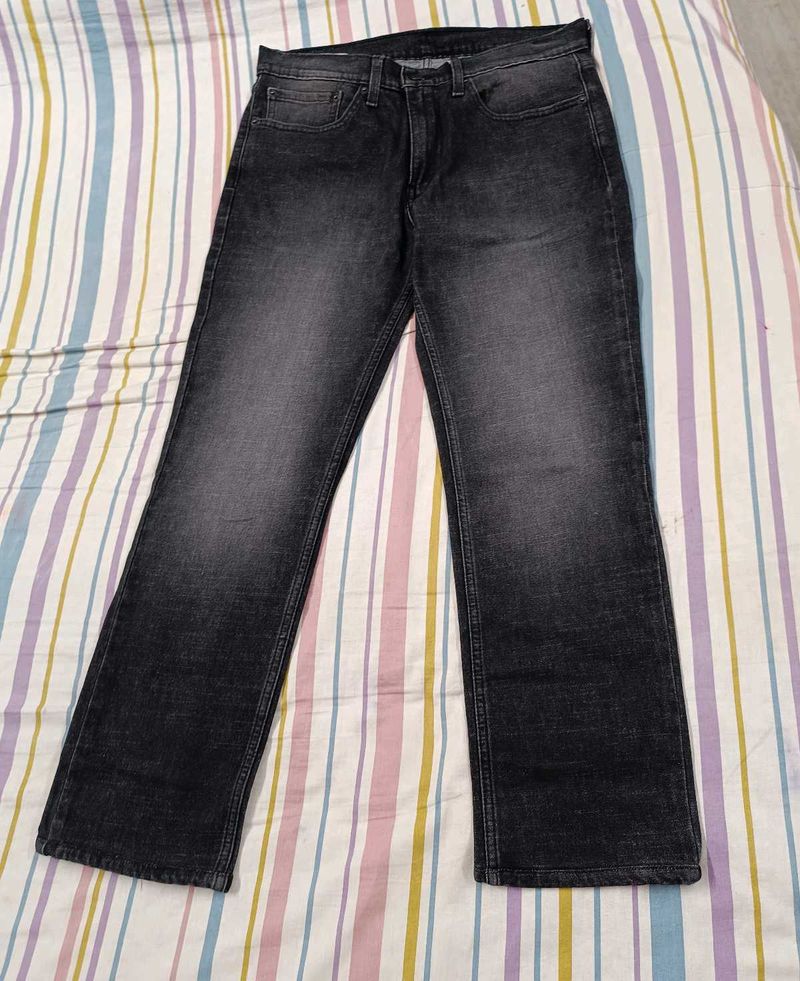 Levi&#39;s Black Wash Denim Jeans For Men
