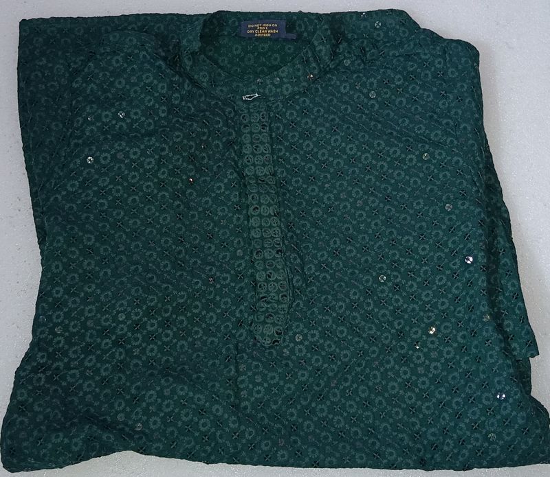 New Green Partywear Kurta