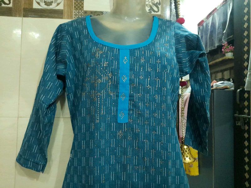 Blue Printed Kurta