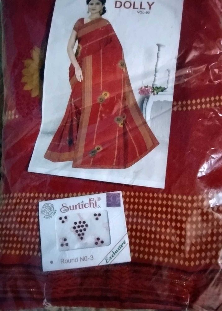 Elegant Red Floral Saree