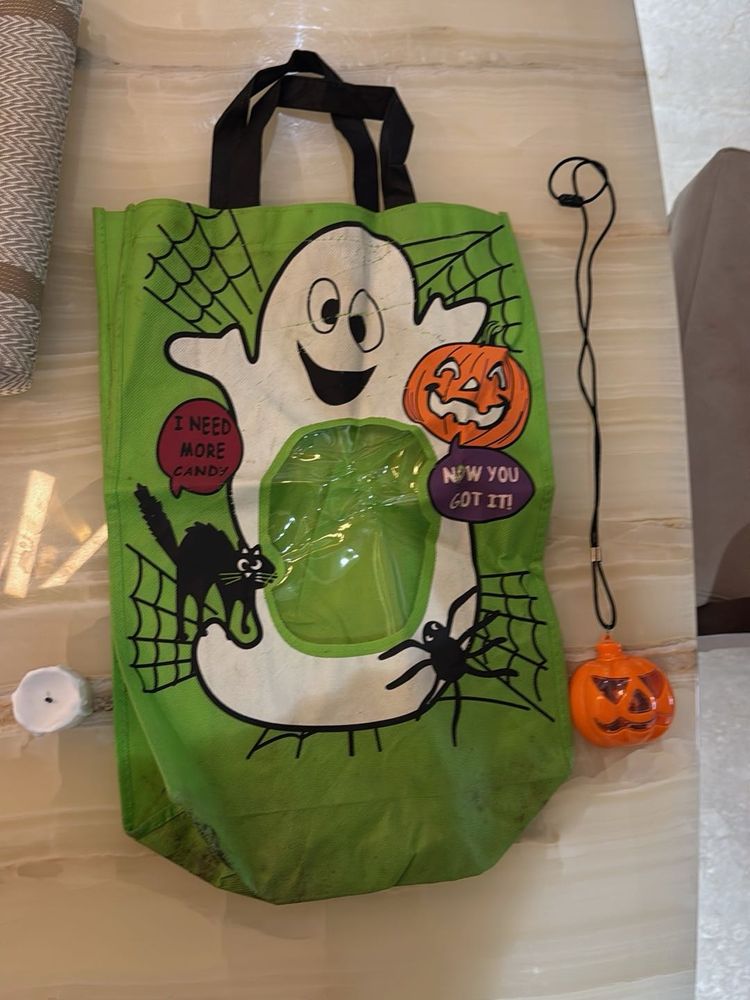 Halloween Tote Bag &amp; Pumpkin
